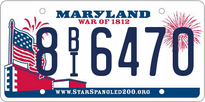 MD license plate 8BI6470