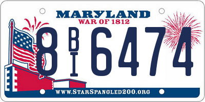 MD license plate 8BI6474