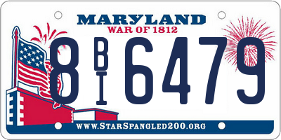 MD license plate 8BI6479