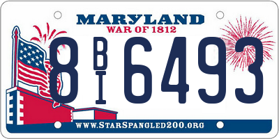 MD license plate 8BI6493