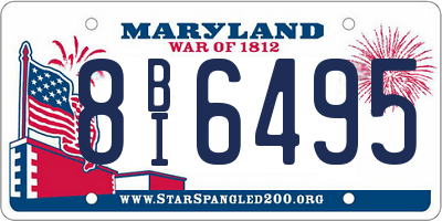 MD license plate 8BI6495