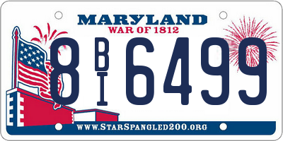 MD license plate 8BI6499