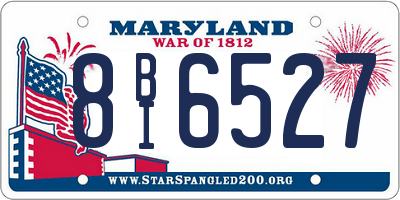 MD license plate 8BI6527