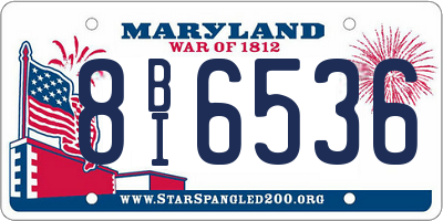MD license plate 8BI6536