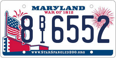 MD license plate 8BI6552