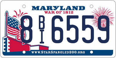 MD license plate 8BI6559