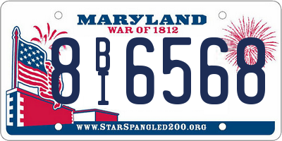 MD license plate 8BI6568
