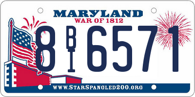 MD license plate 8BI6571