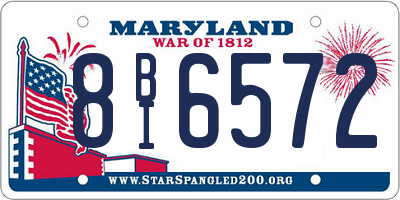MD license plate 8BI6572