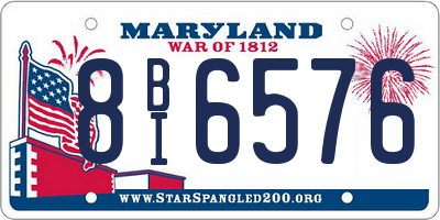 MD license plate 8BI6576