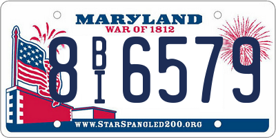 MD license plate 8BI6579