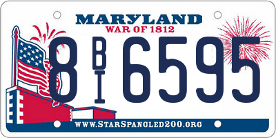 MD license plate 8BI6595