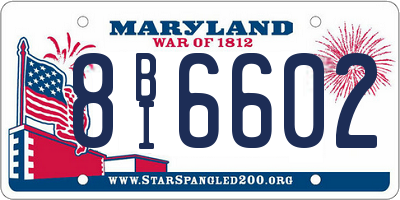 MD license plate 8BI6602