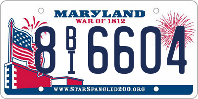 MD license plate 8BI6604