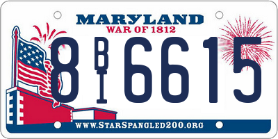 MD license plate 8BI6615