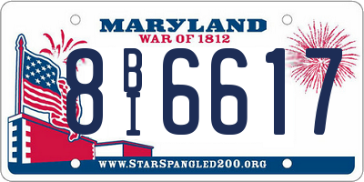 MD license plate 8BI6617