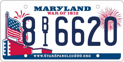 MD license plate 8BI6620