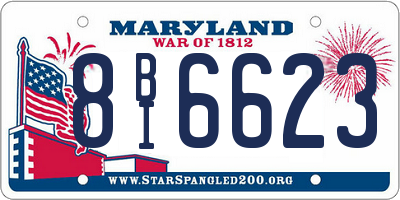 MD license plate 8BI6623