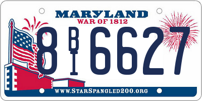 MD license plate 8BI6627