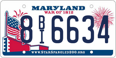 MD license plate 8BI6634