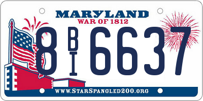 MD license plate 8BI6637