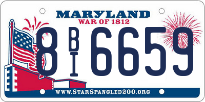MD license plate 8BI6659