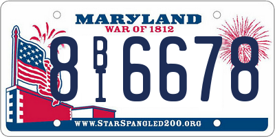 MD license plate 8BI6678