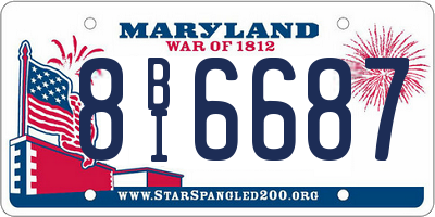 MD license plate 8BI6687