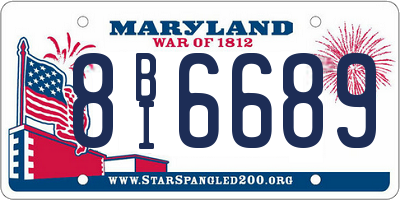 MD license plate 8BI6689