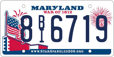 MD license plate 8BI6719