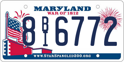 MD license plate 8BI6772