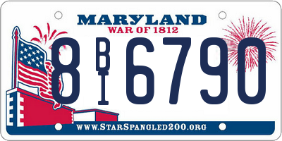MD license plate 8BI6790
