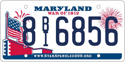 MD license plate 8BI6856