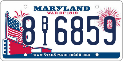 MD license plate 8BI6859