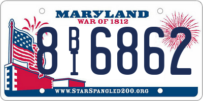 MD license plate 8BI6862