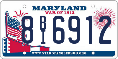 MD license plate 8BI6912