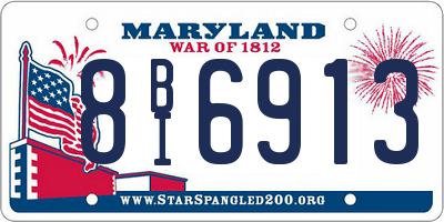 MD license plate 8BI6913