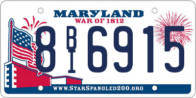 MD license plate 8BI6915