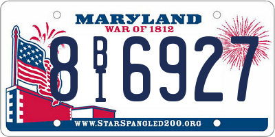 MD license plate 8BI6927