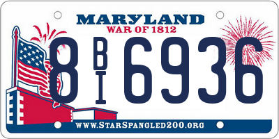 MD license plate 8BI6936