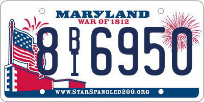 MD license plate 8BI6950