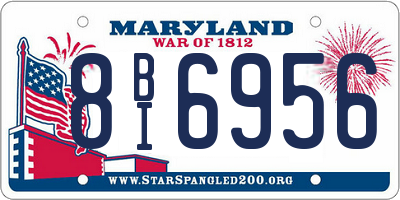 MD license plate 8BI6956