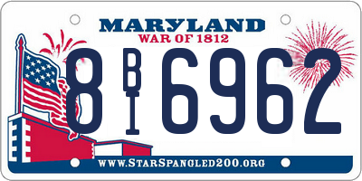 MD license plate 8BI6962
