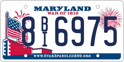 MD license plate 8BI6975