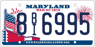 MD license plate 8BI6995
