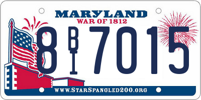 MD license plate 8BI7015