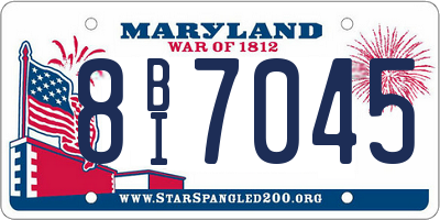 MD license plate 8BI7045