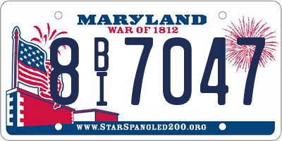 MD license plate 8BI7047