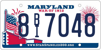 MD license plate 8BI7048