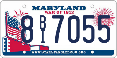 MD license plate 8BI7055